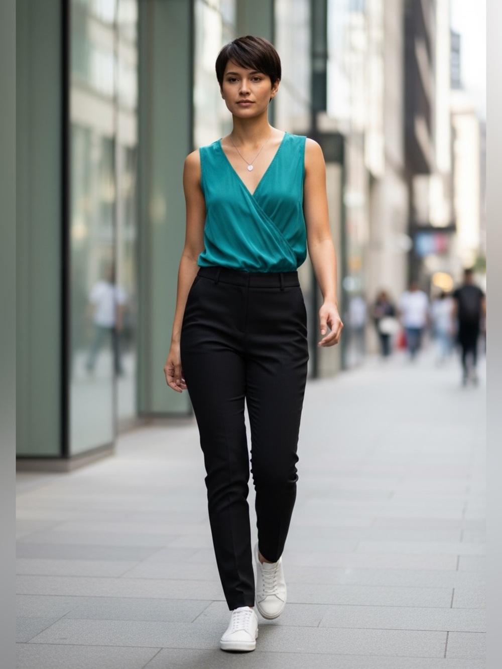 Olive & Oak Teal Sleeveless Top